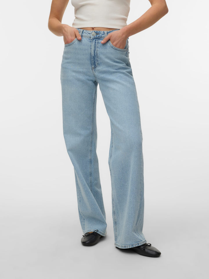VERO MODA Tessa wide fit jeans – dames blauw denim - Blue Denim - L34