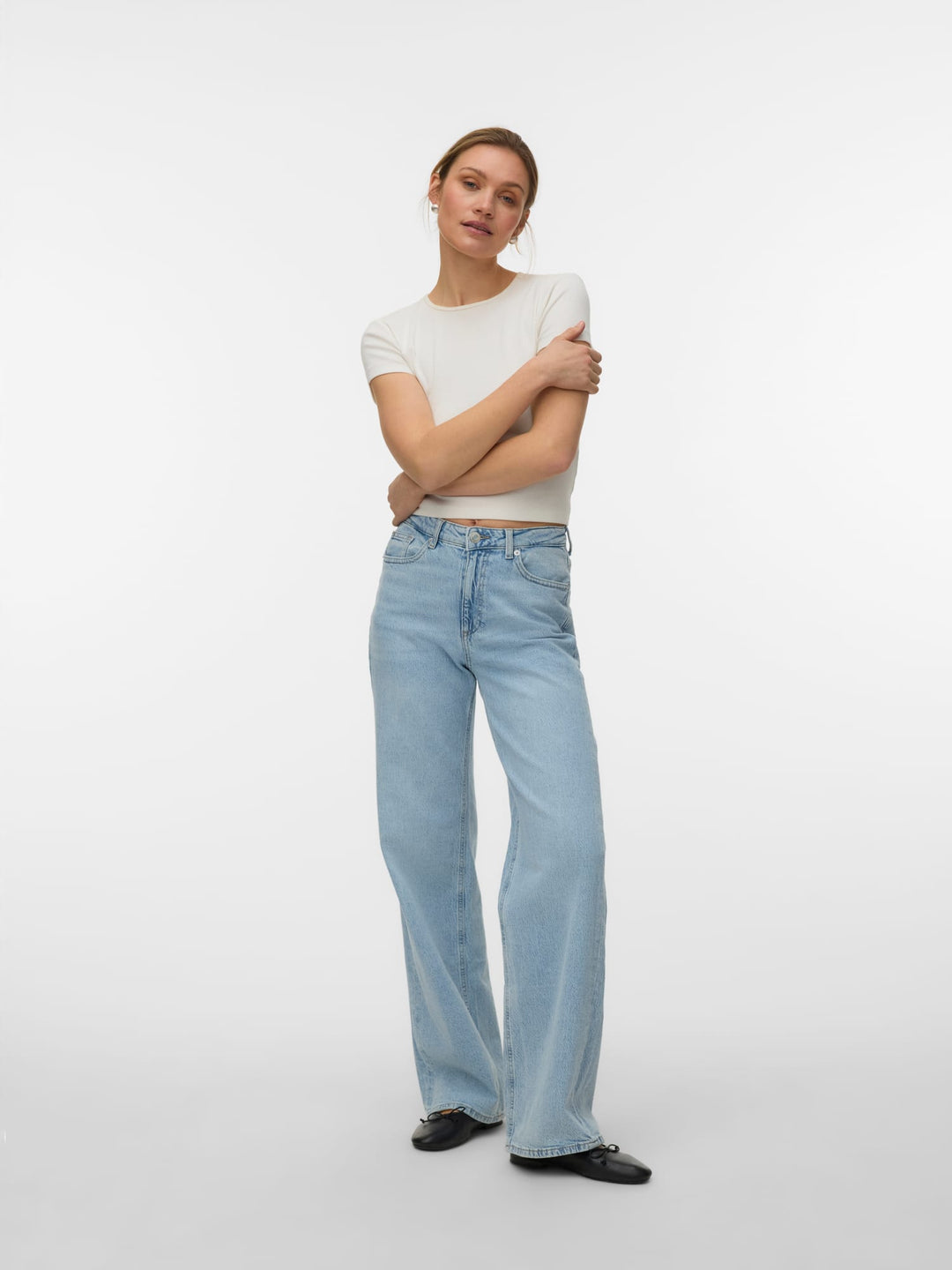 VERO MODA Tessa wide fit jeans – dames blauw denim - Blue Denim - L34