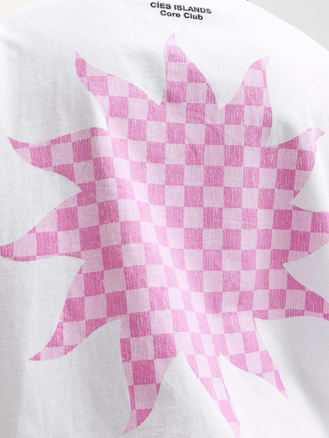 Jack & Jones JCOSOLANA CHECKERED BACK TEE SS CREW - T-shirt heren - Off-white