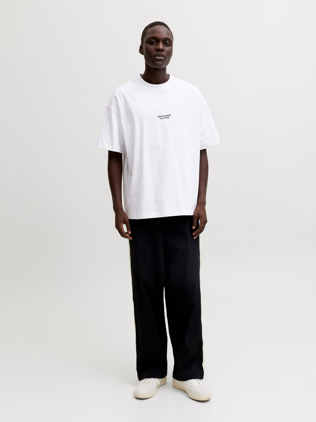 Jack & Jones JCOSOLANA CHECKERED BACK TEE SS CREW - T-shirt heren - Off-white