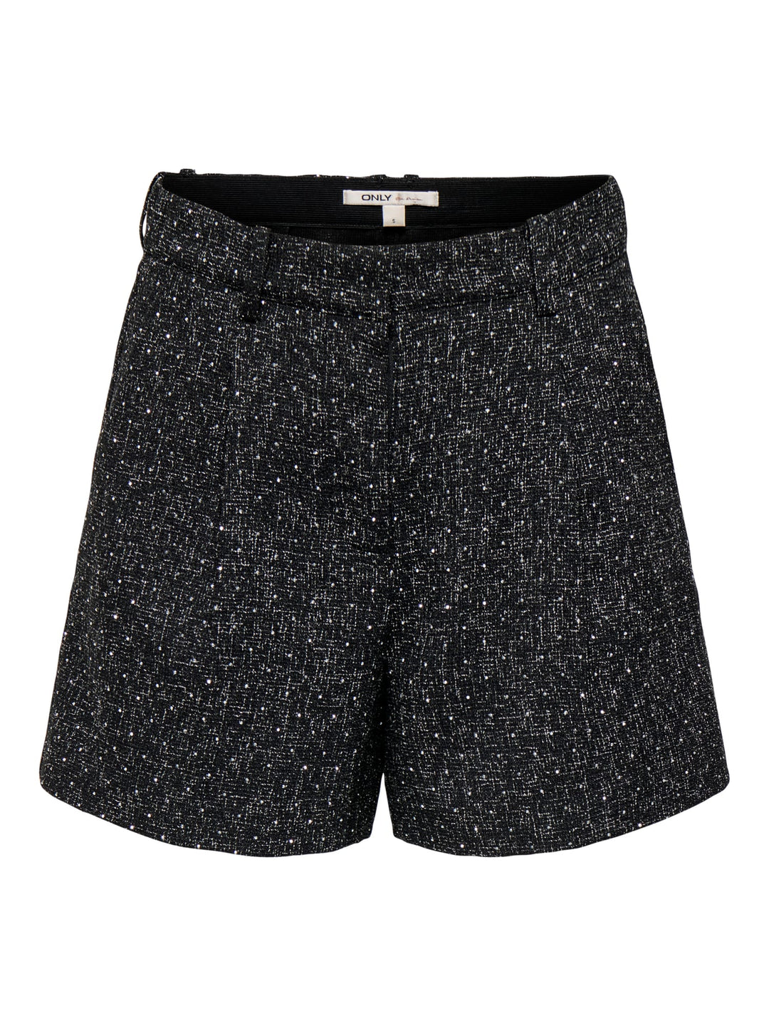 Only 15382086 Yule short zwart dessin – dames