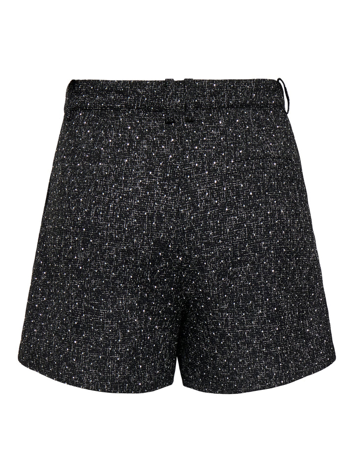 Only 15382086 Yule short zwart dessin – dames