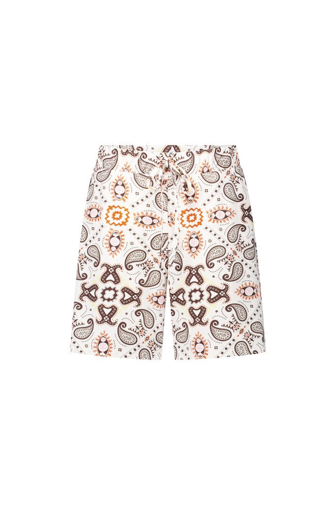 Studio Anneloes Grayden short dames – wit dessin