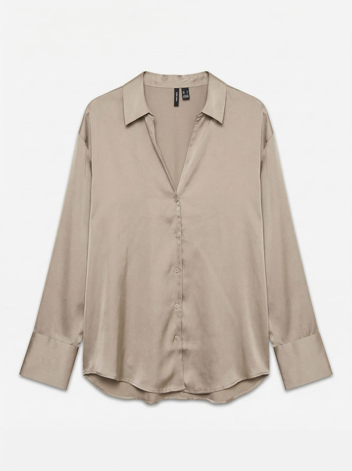 VERO MODA 10341449 Sommer blouse l/m taupe