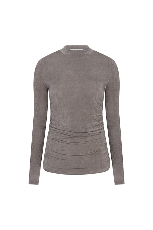 Lofty Manner RK08.1 - Top Kelly grijs – t-shirt l/m dames