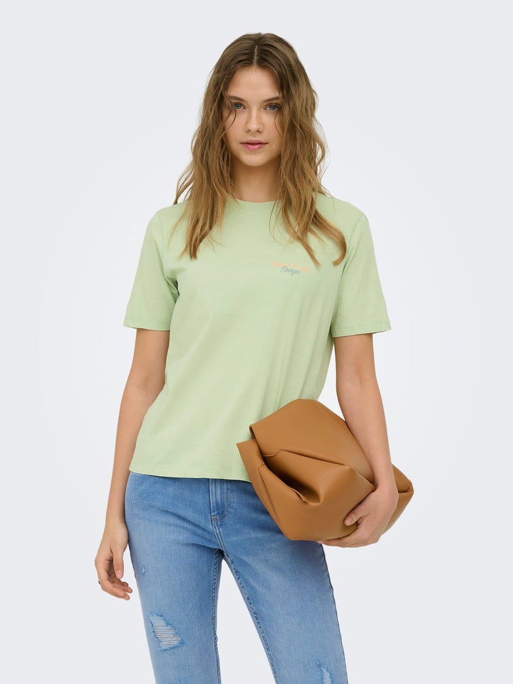 Only ONLLUCY MONJA S/S TOP mint - dames t-shirt