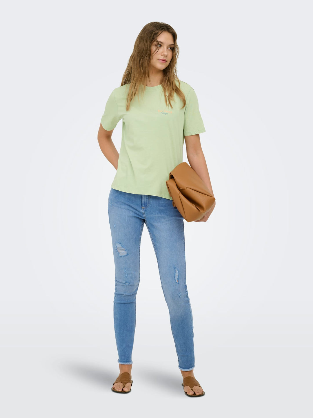 Only ONLLUCY MONJA S/S TOP mint - dames t-shirt
