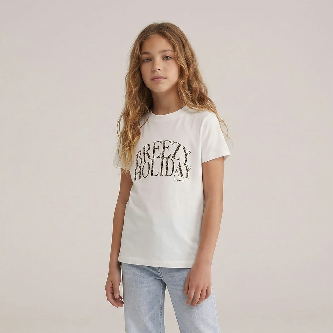 Cars boys T-shirt Inara jr. wit dessin – meisjes