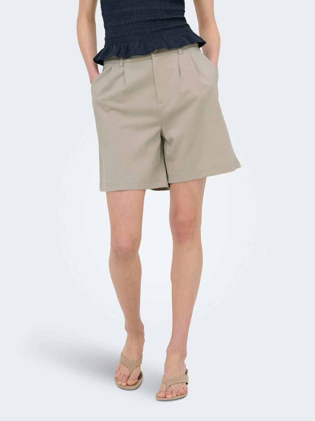 Only Poptrash bermuda shorts beige – dames