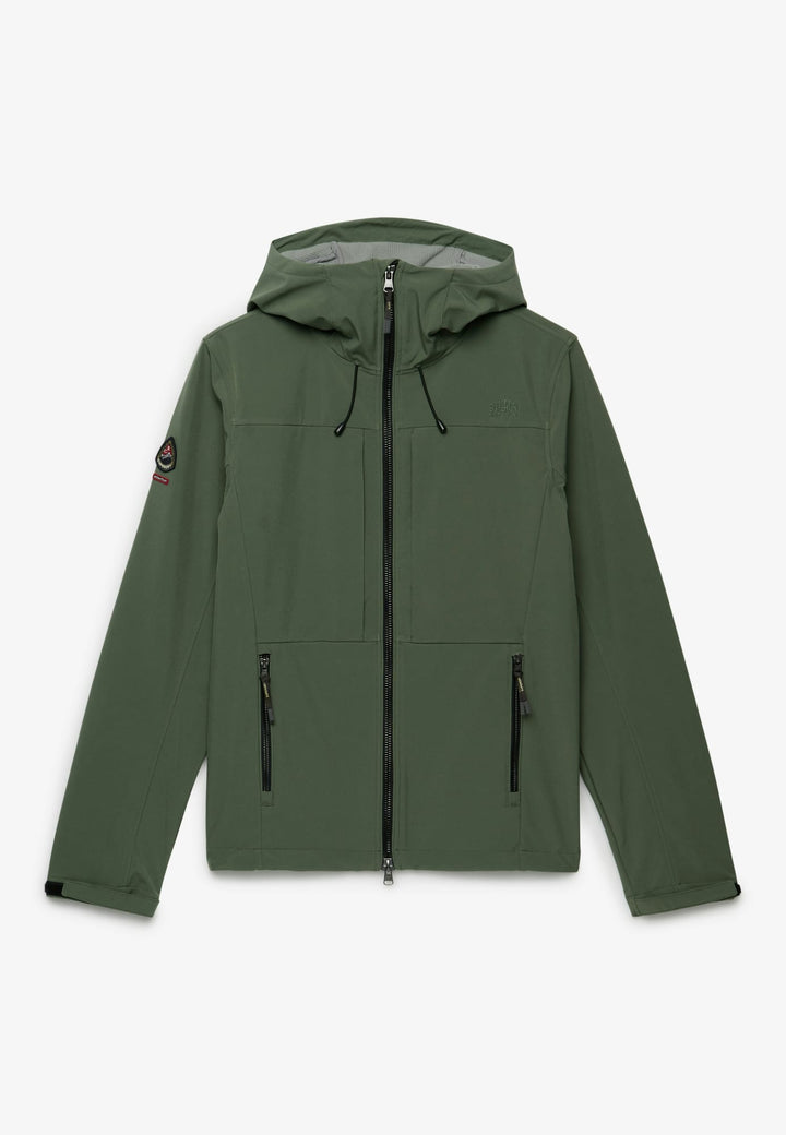Superdry Softshell Trekker Jas met Capuchon – heren - Army