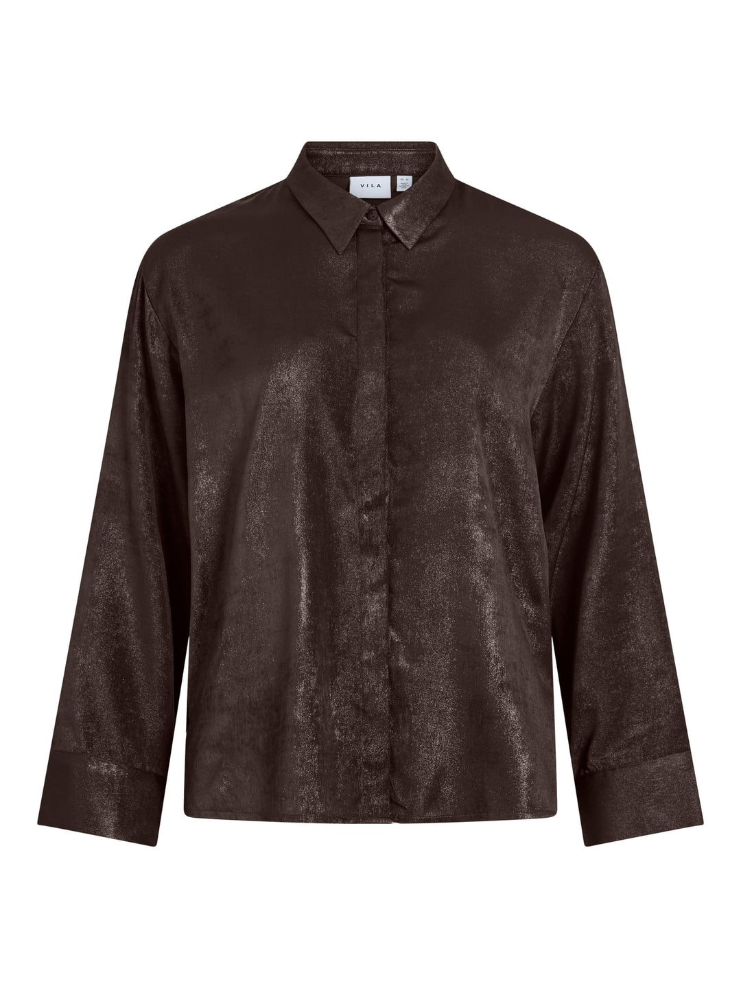 Vila 14117710 Metalla blouse bronskleurig