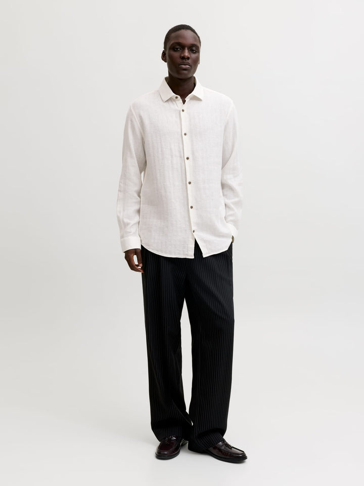 Jack &amp; Jones 12292161 Blaparker overhemd l/m off-white
