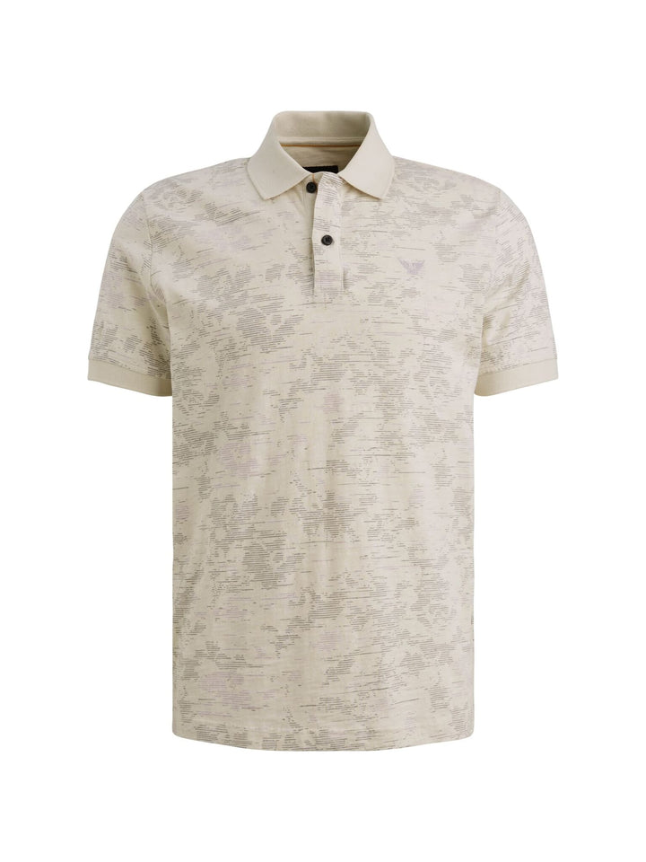 PME-Legend polo k/m heren ecru dessin – PPSS2603859