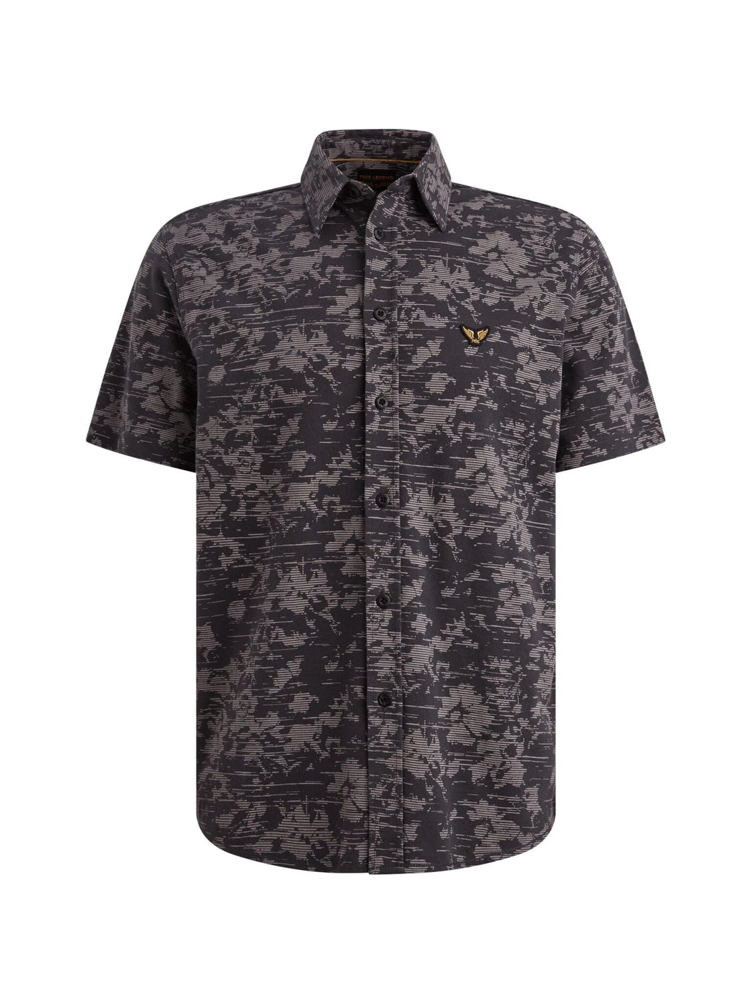PME-Legend overhemd k/m heren blauw dessin – PSIS2603254