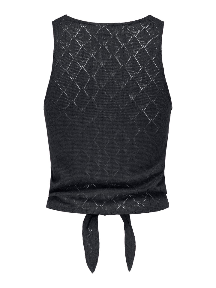 Jacqueline de Yong JDYVIOLA LIFE S/L KNOT TOP – dames - Zwart