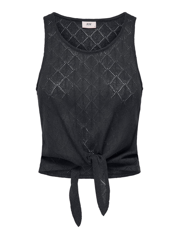 Jacqueline de Yong JDYVIOLA LIFE S/L KNOT TOP – dames - Zwart