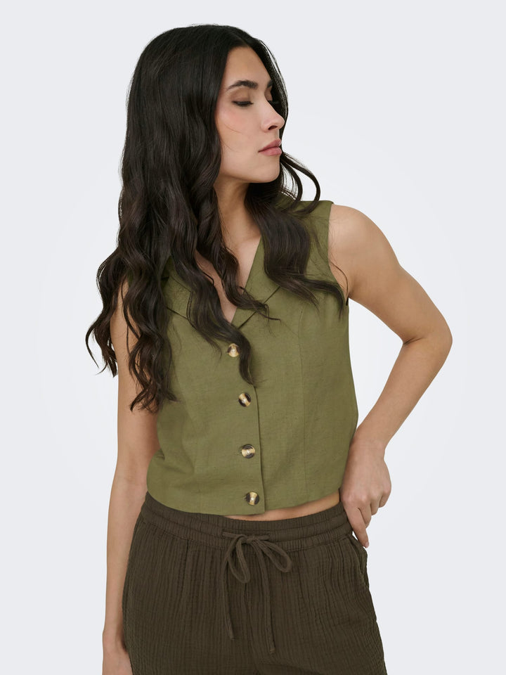 Jacqueline de Yong 15366390 Milan gilet groen