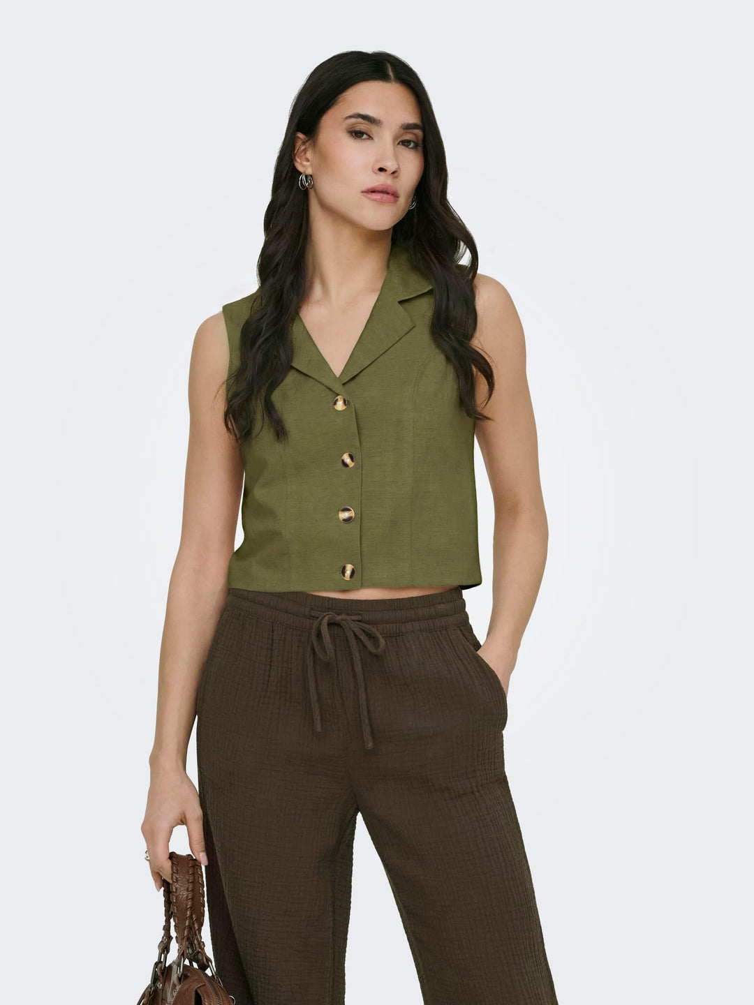 Jacqueline de Yong 15366390 Milan gilet groen