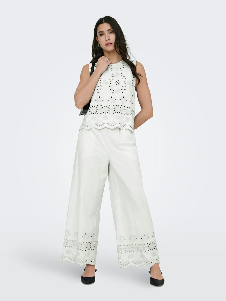 Jacqueline de Yong JDYMARINA lange broek dames – wit