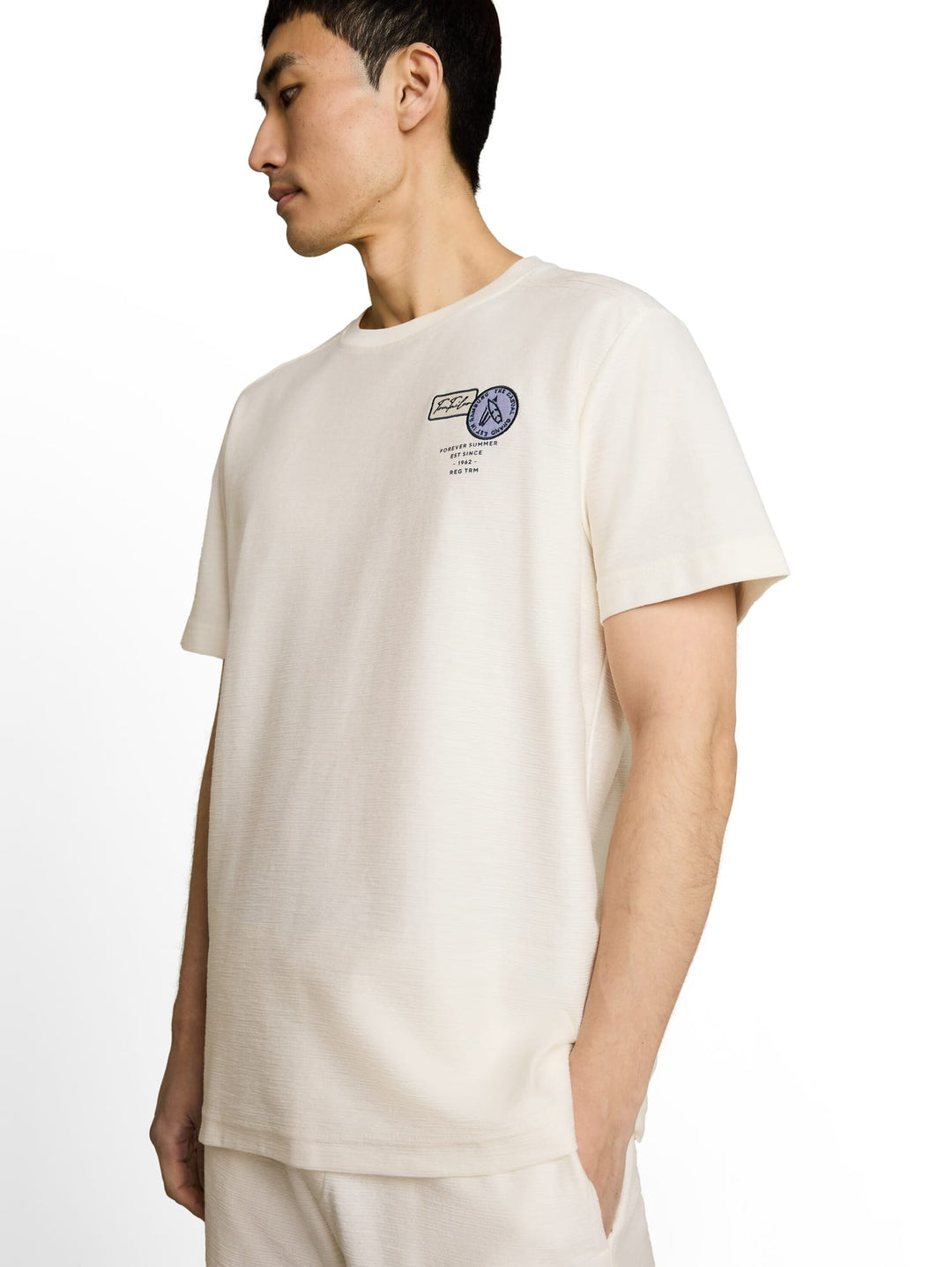 Tom Tailor T-shirt k/m ecru – heren