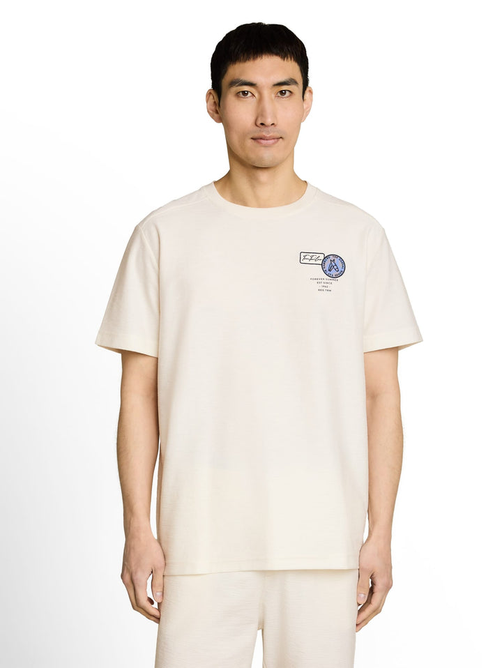 Tom Tailor 1051169 t-shirt k/m heren ecru