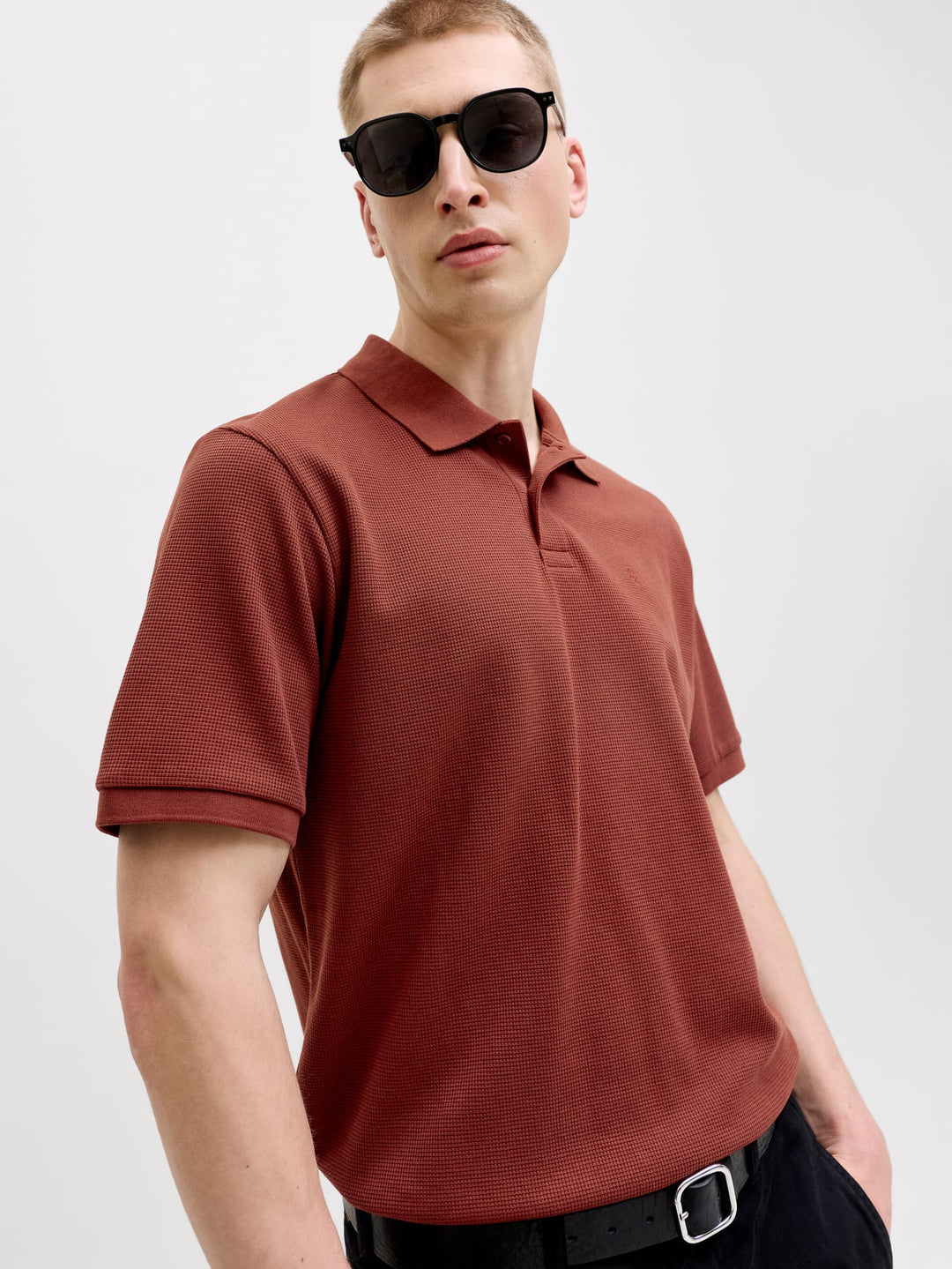 Jack &amp; Jones 12268130 Austin polo k/m steenrood – heren