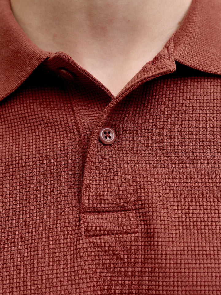 Jack &amp; Jones 12268130 Austin polo k/m steenrood – heren
