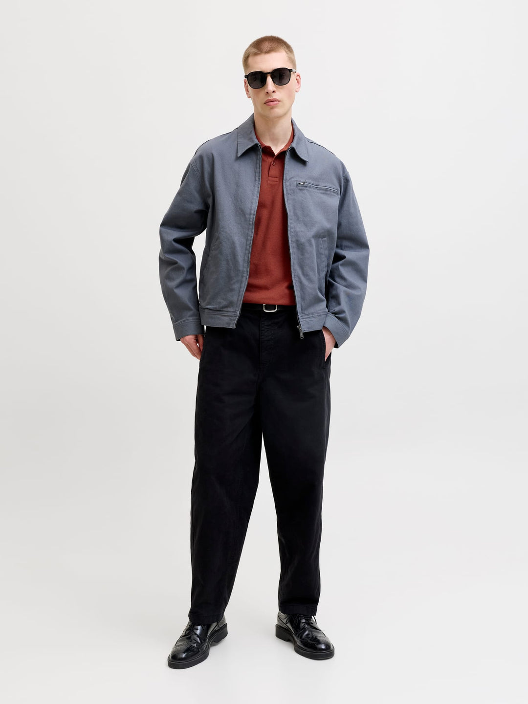 Jack &amp; Jones 12268130 Austin polo k/m steenrood – heren