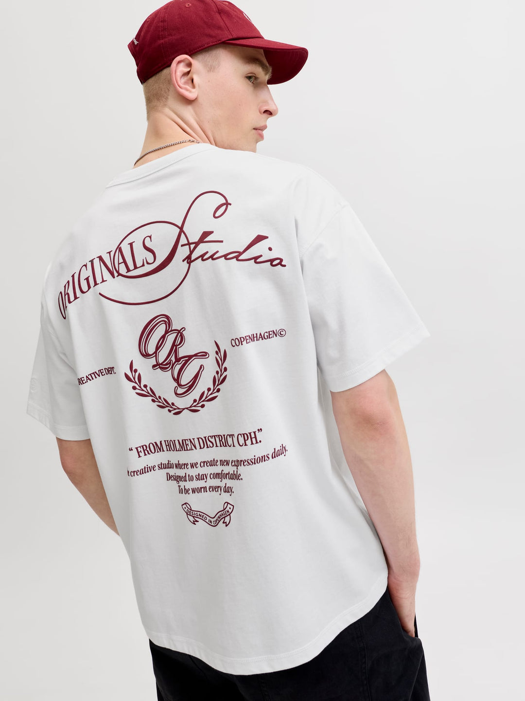 Jack & Jones Sanremo T-shirt off-white – heren