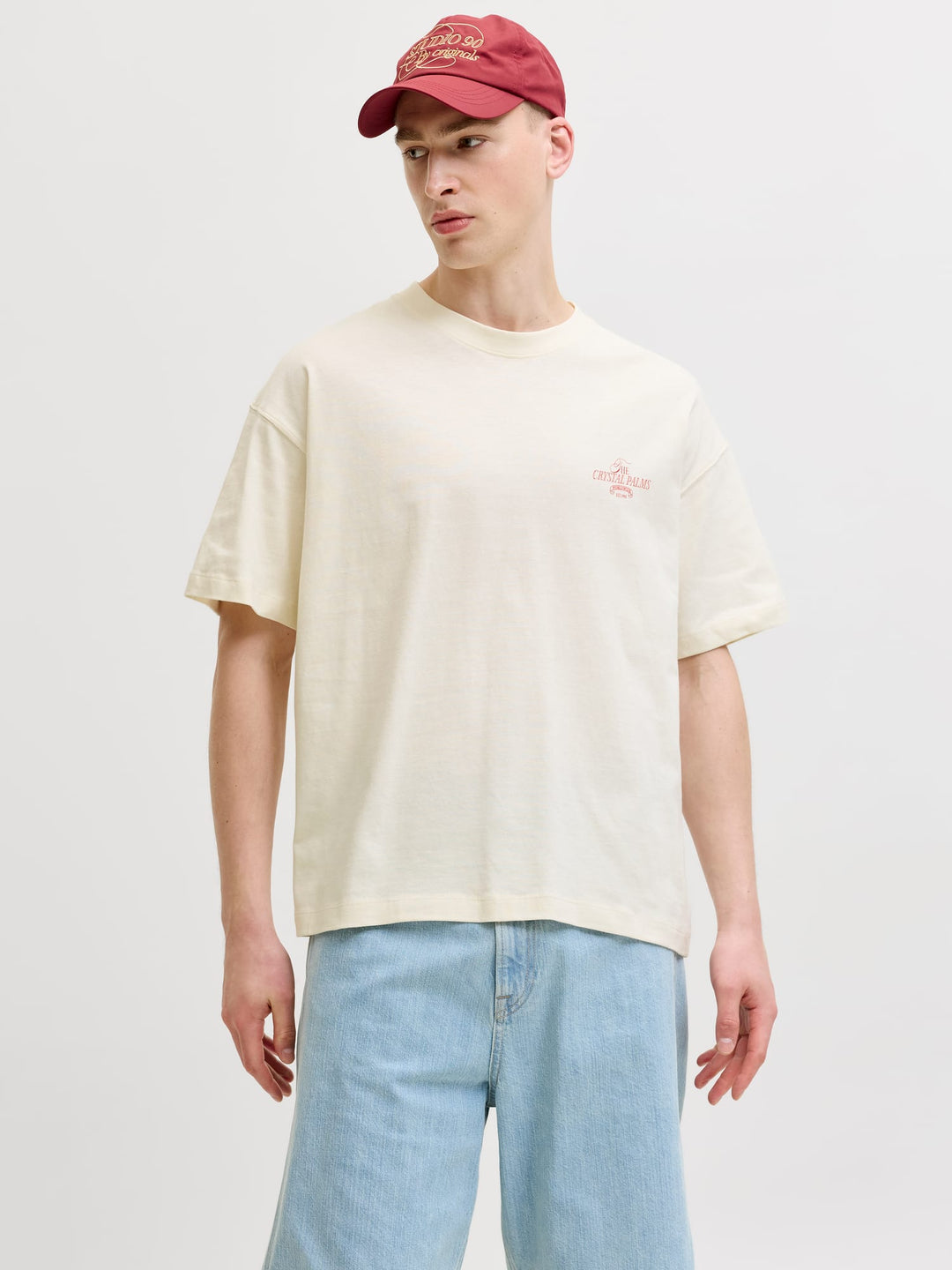 Jack & Jones T-shirt Sanremo ecru – heren