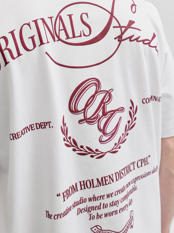 Jack & Jones Sanremo T-shirt off-white – heren