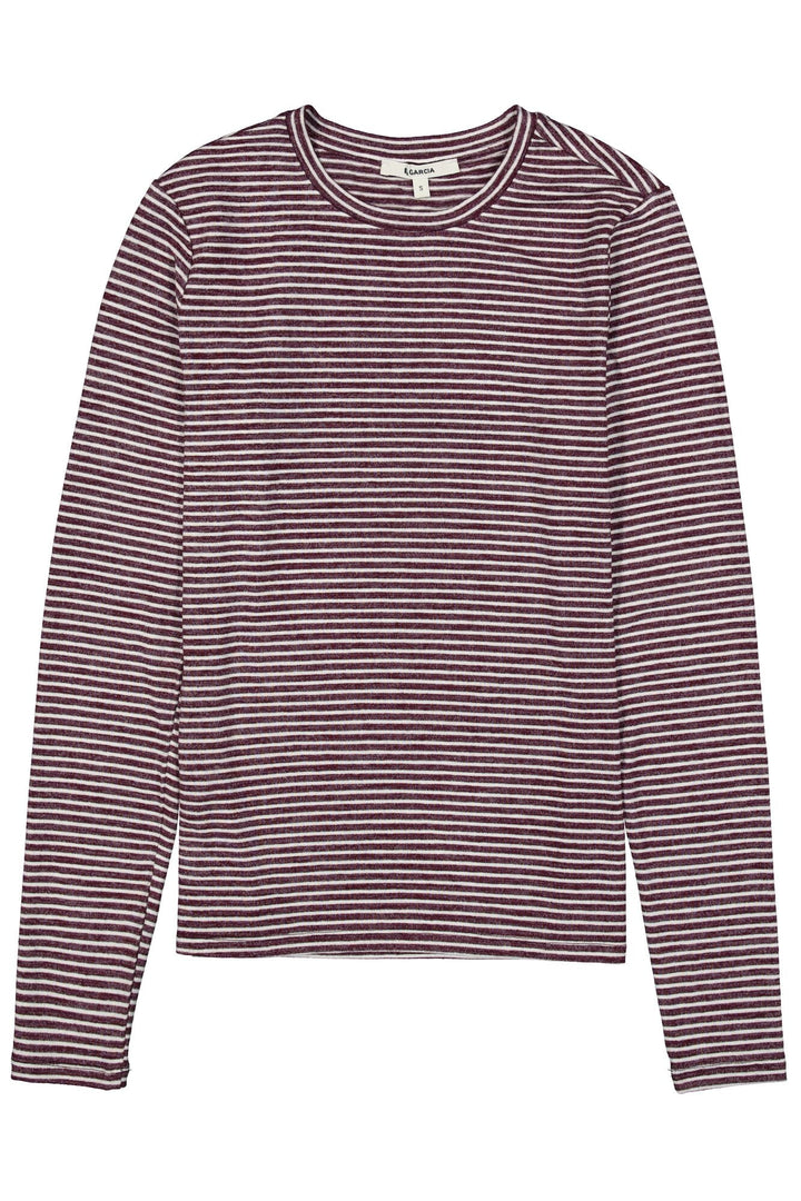Garcia woman V260214 t-shirt l/m dames rood dessin
