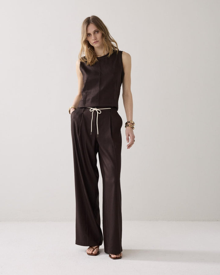 Summum 4S2953-11780 lange broek bruin – dames