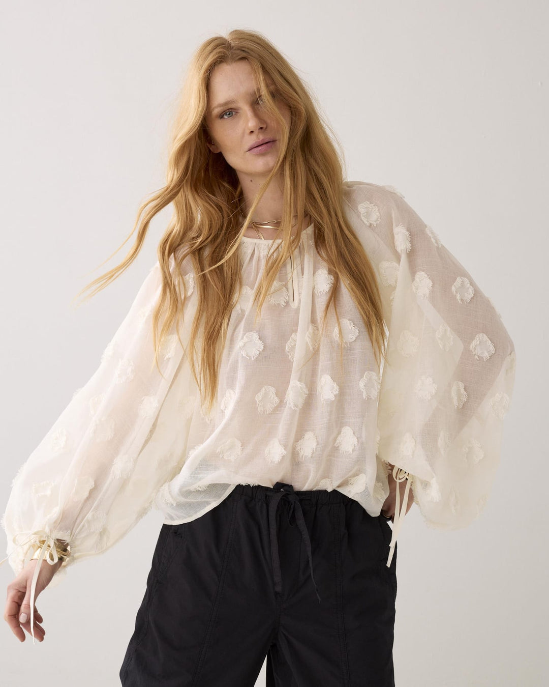 Summum top l/m dames ecru – 2S3408-12413
