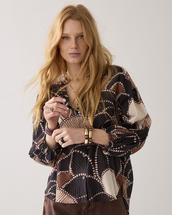 Summum blouse l/m bruin – dames