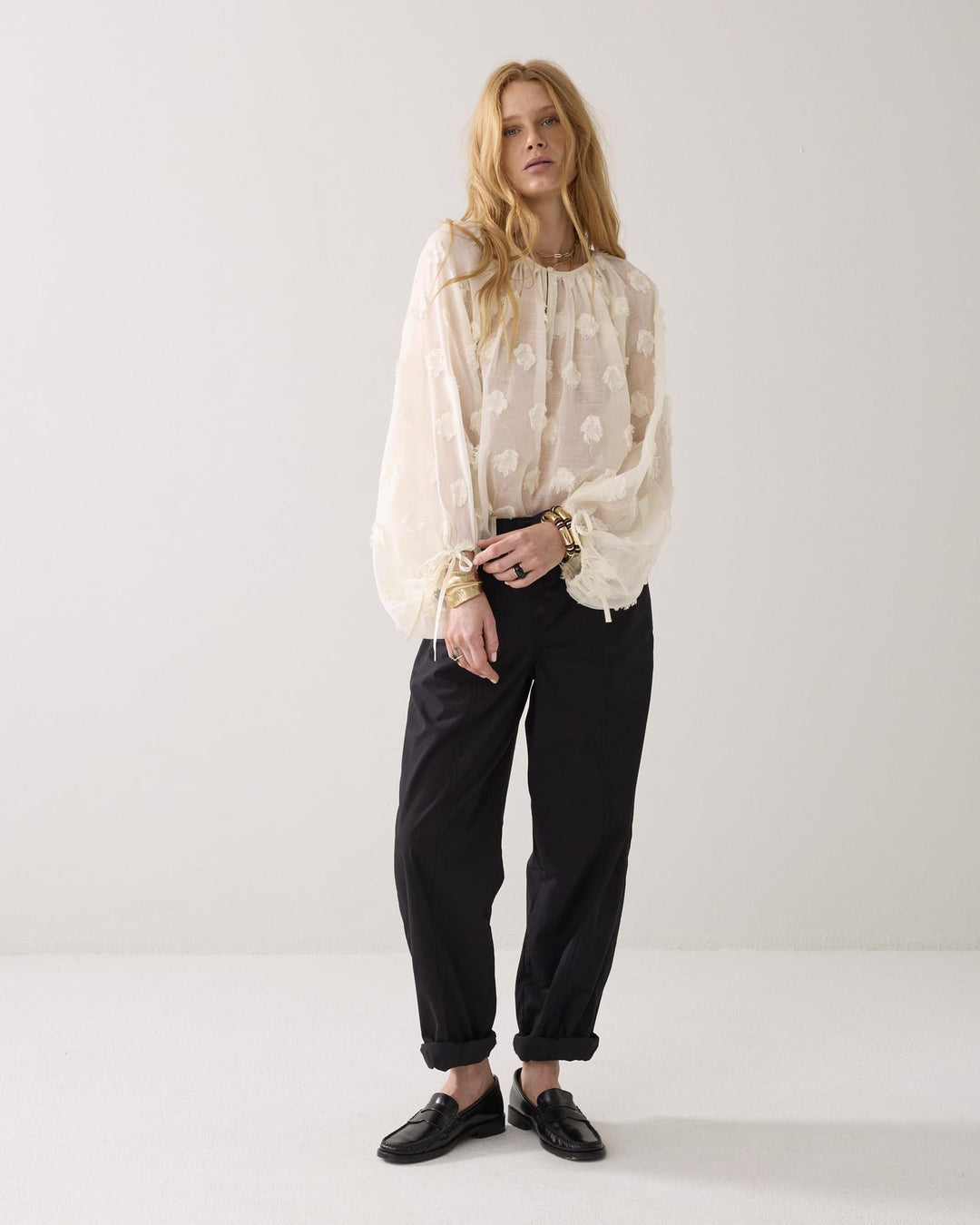Summum top l/m dames ecru – 2S3408-12413