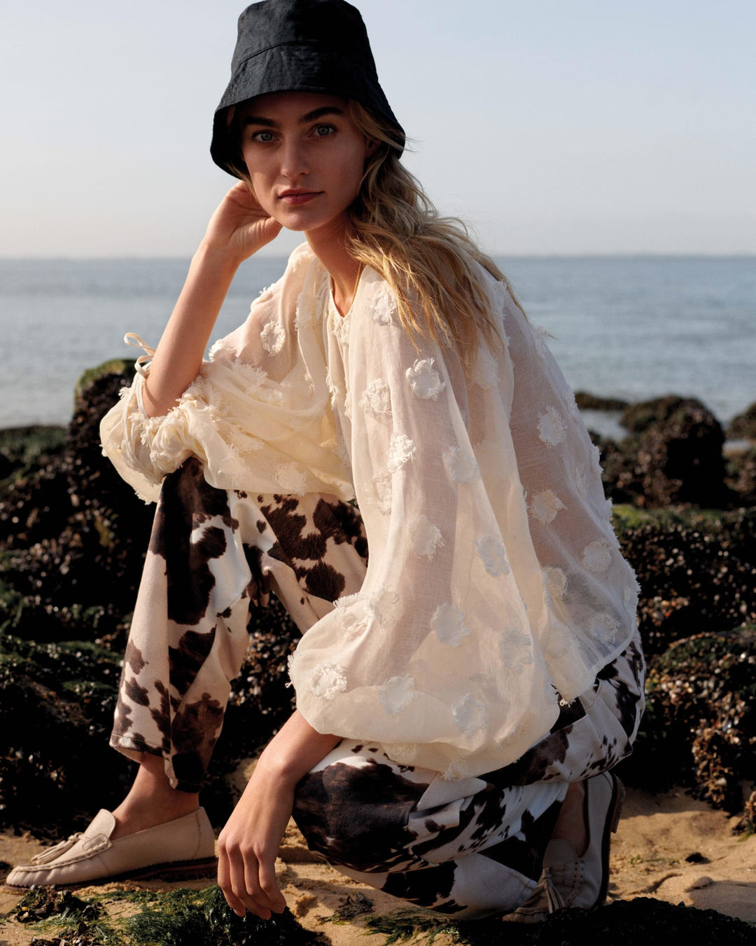 Summum top l/m dames ecru – 2S3408-12413