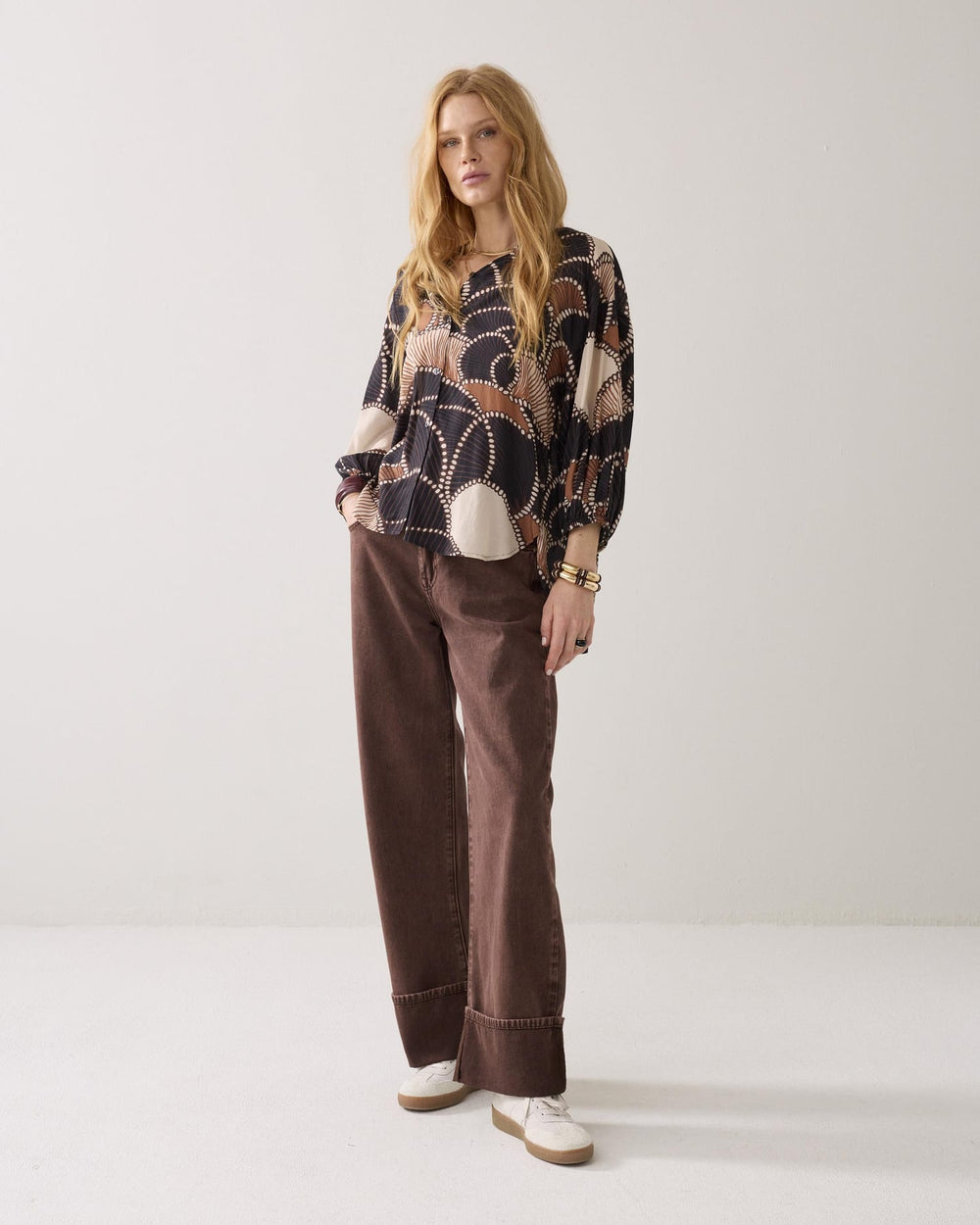 Summum blouse l/m bruin – dames