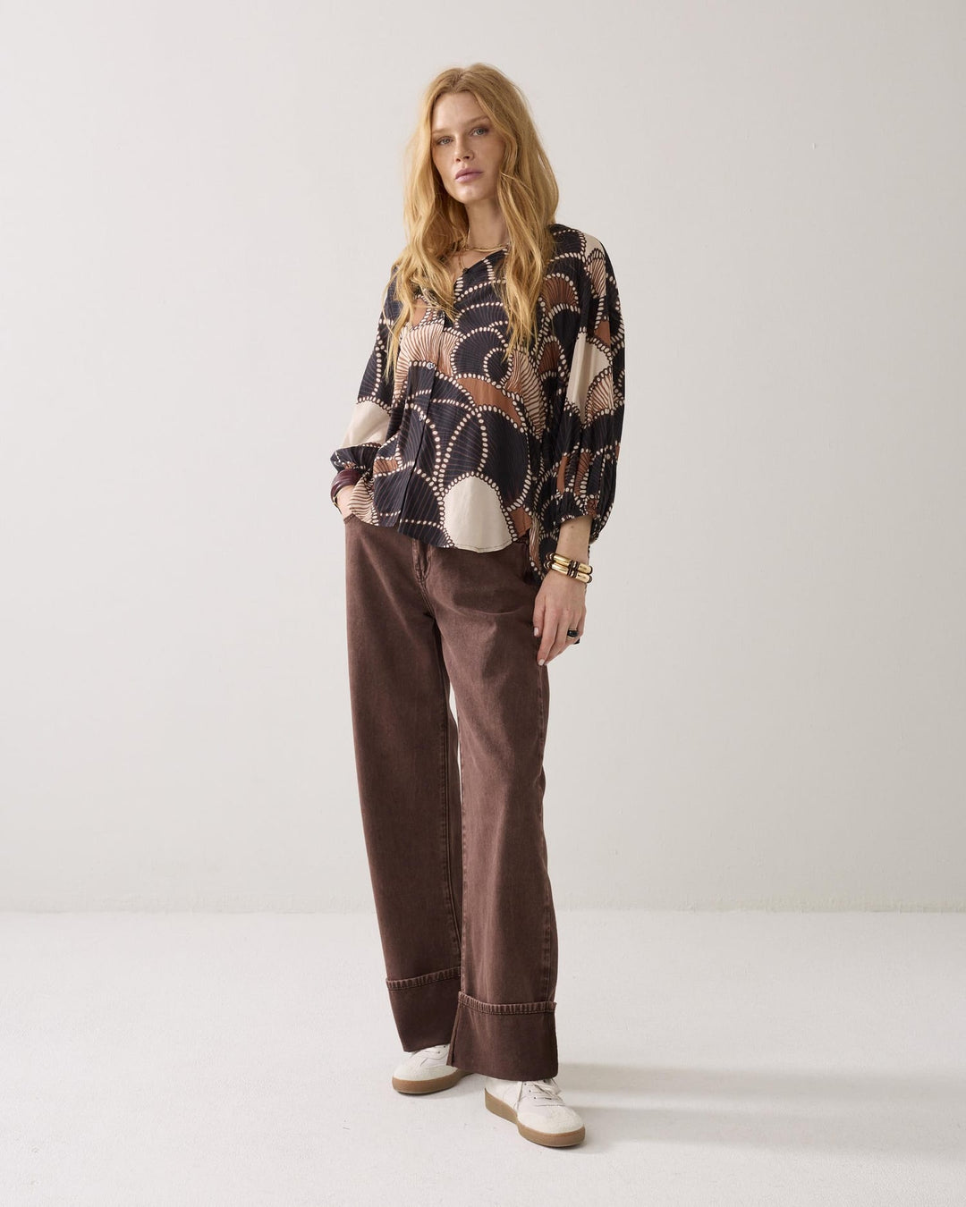 Summum blouse l/m bruin – dames