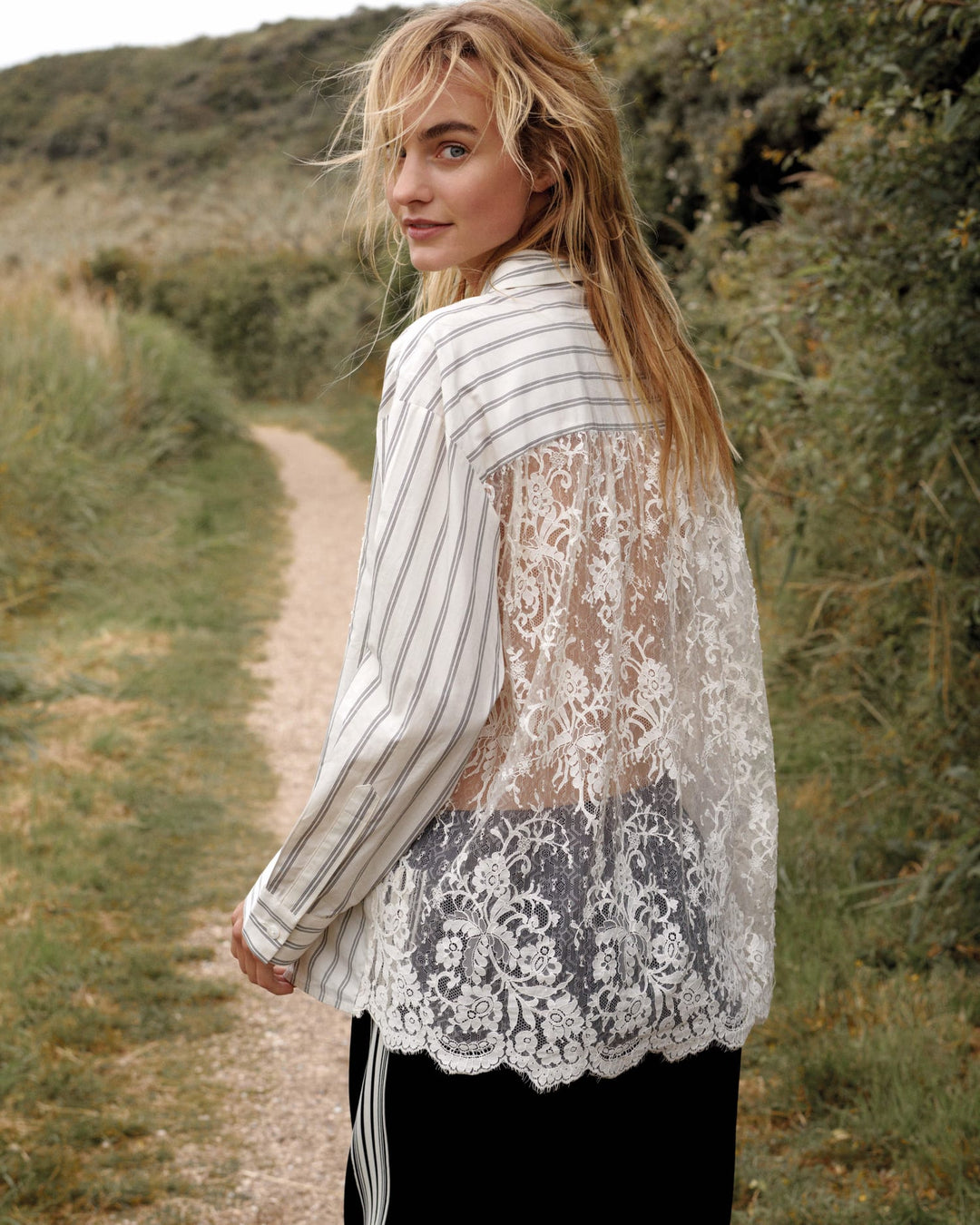 Summum blouse l/m ecru dessin – dames