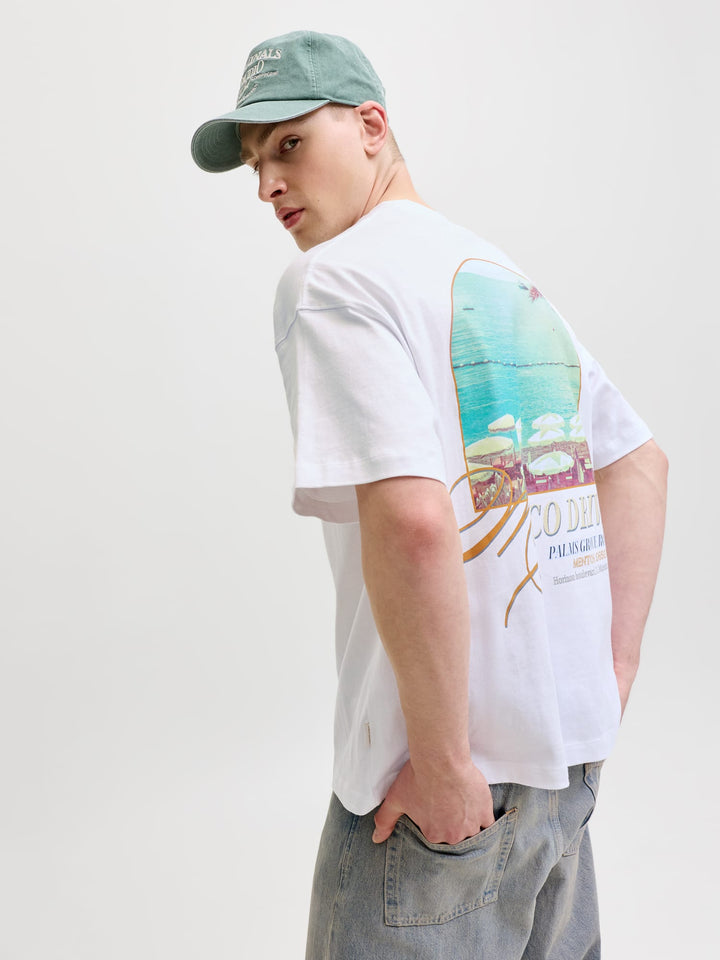 Jack & Jones Sanremo t-shirt off-white – heren