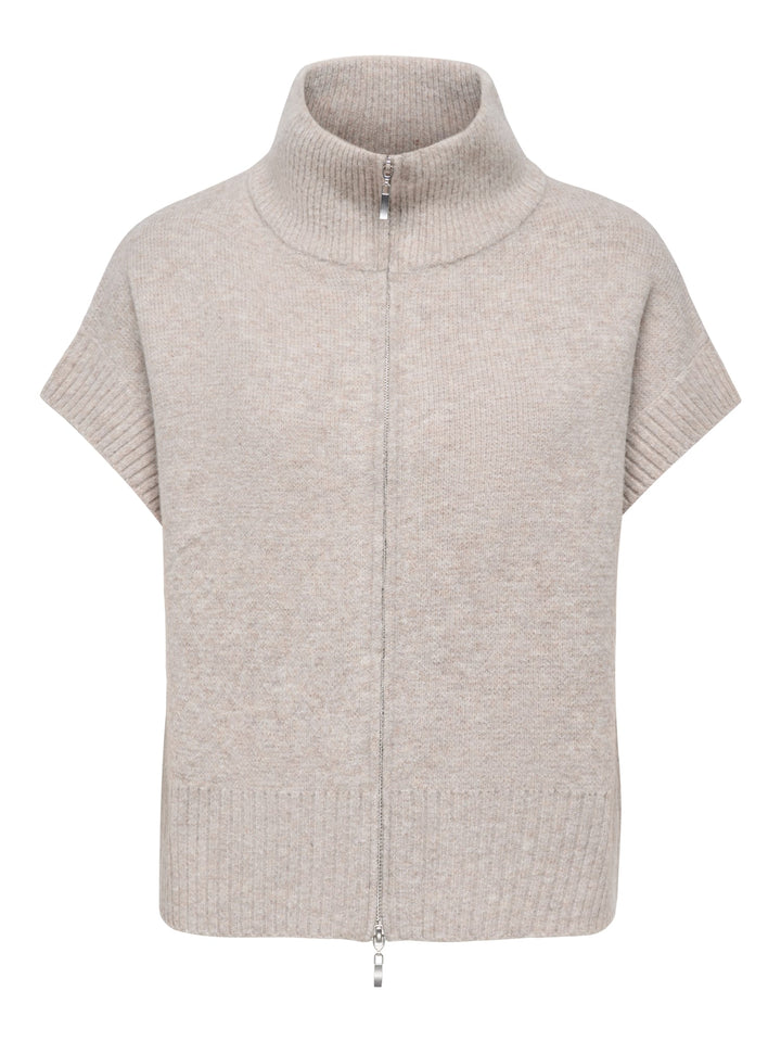 Jacqueline de Yong 15382986 Lea gebreid vest zand