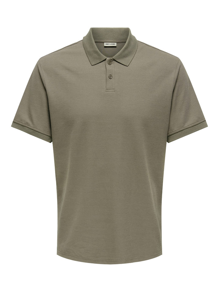 ONLY & SONS polo k/m taupe – heren