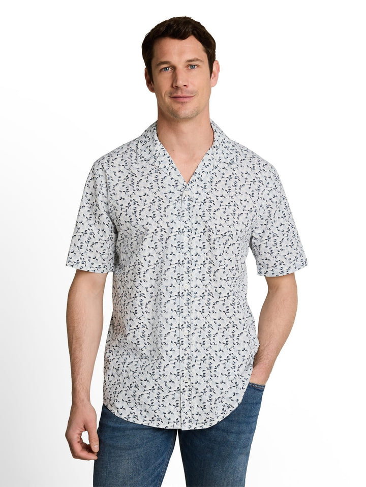 Tom Tailor overhemd k/m wit dessin – heren
