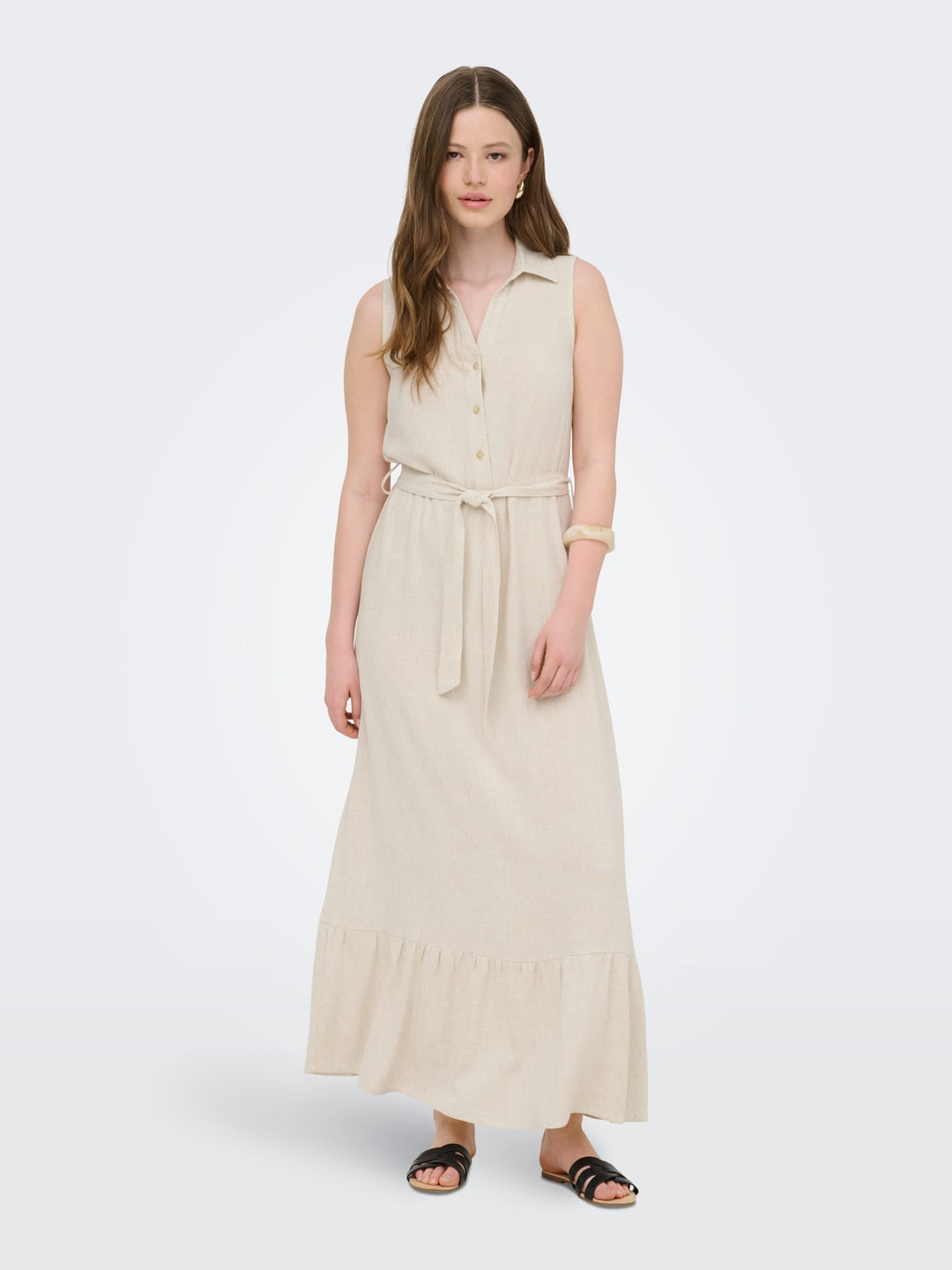 Only 15371381 Siesta jurk maxi beige – dames