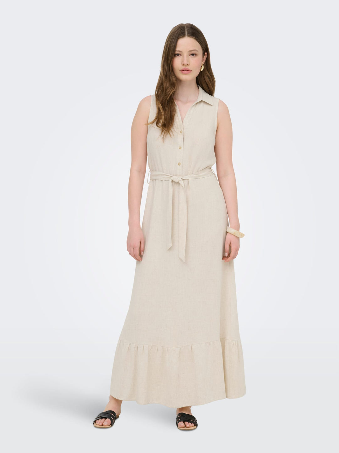 Only 15371381 Siesta jurk maxi beige – dames