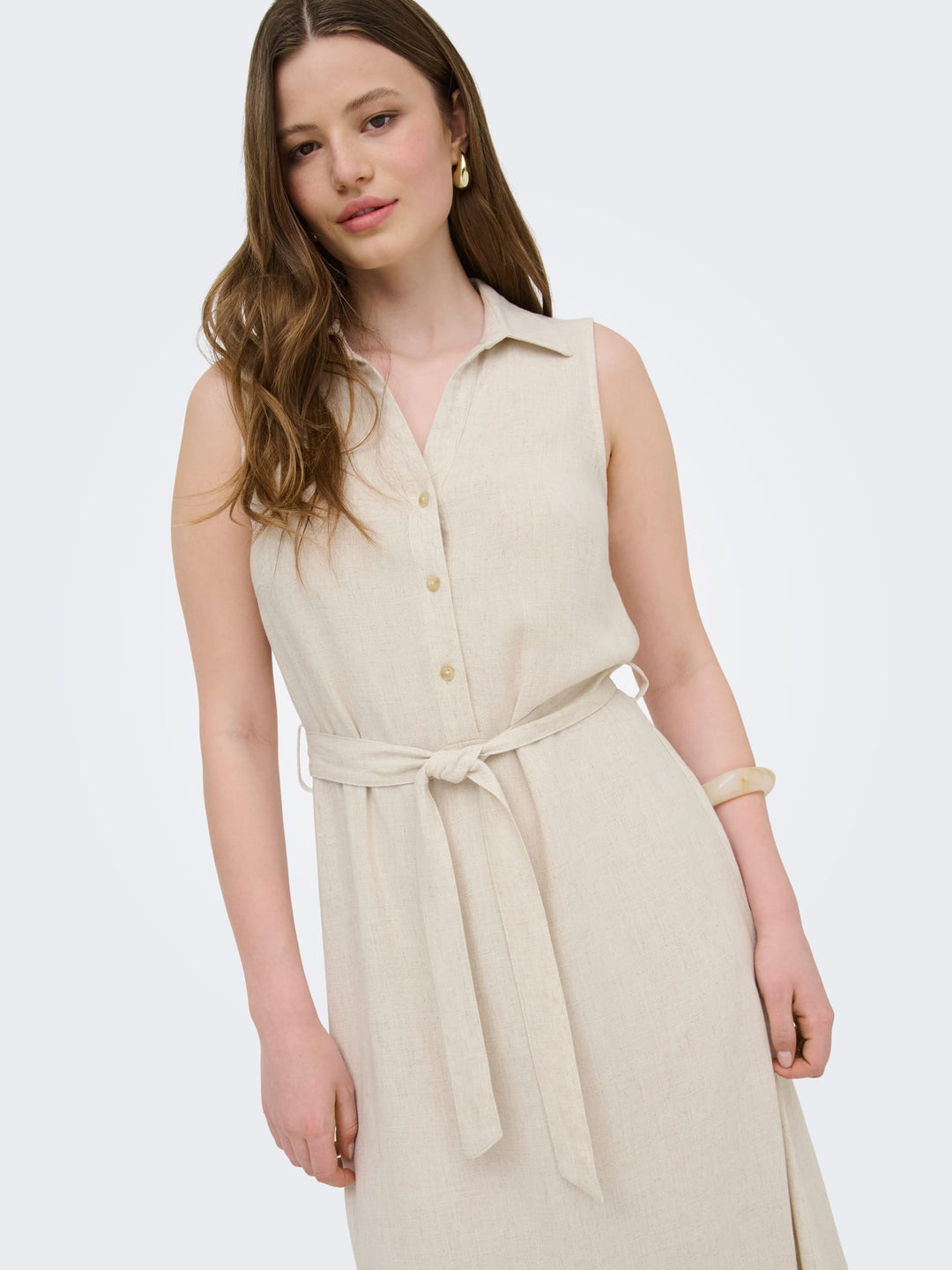 Only 15371381 Siesta jurk maxi beige – dames