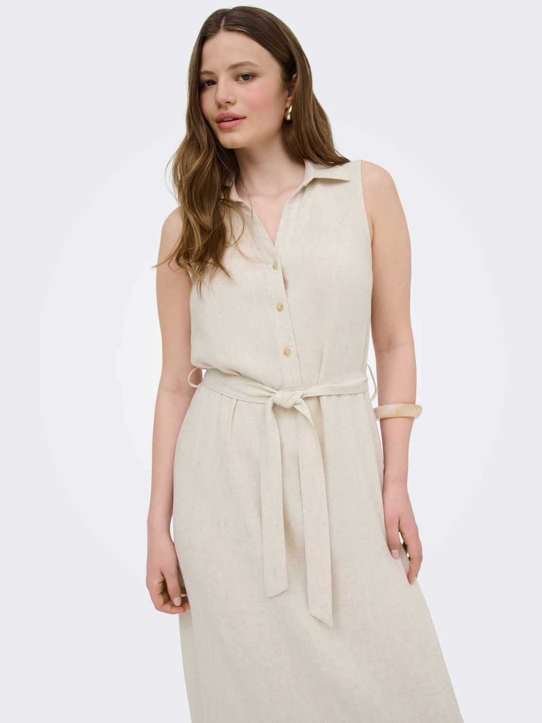 Only 15371381 Siesta jurk maxi beige – dames