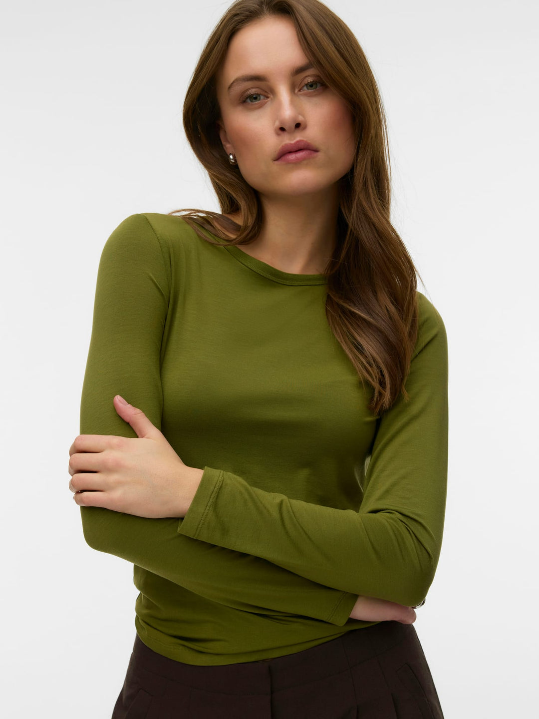 VERO MODA Ada T-shirt l/m groen – dames