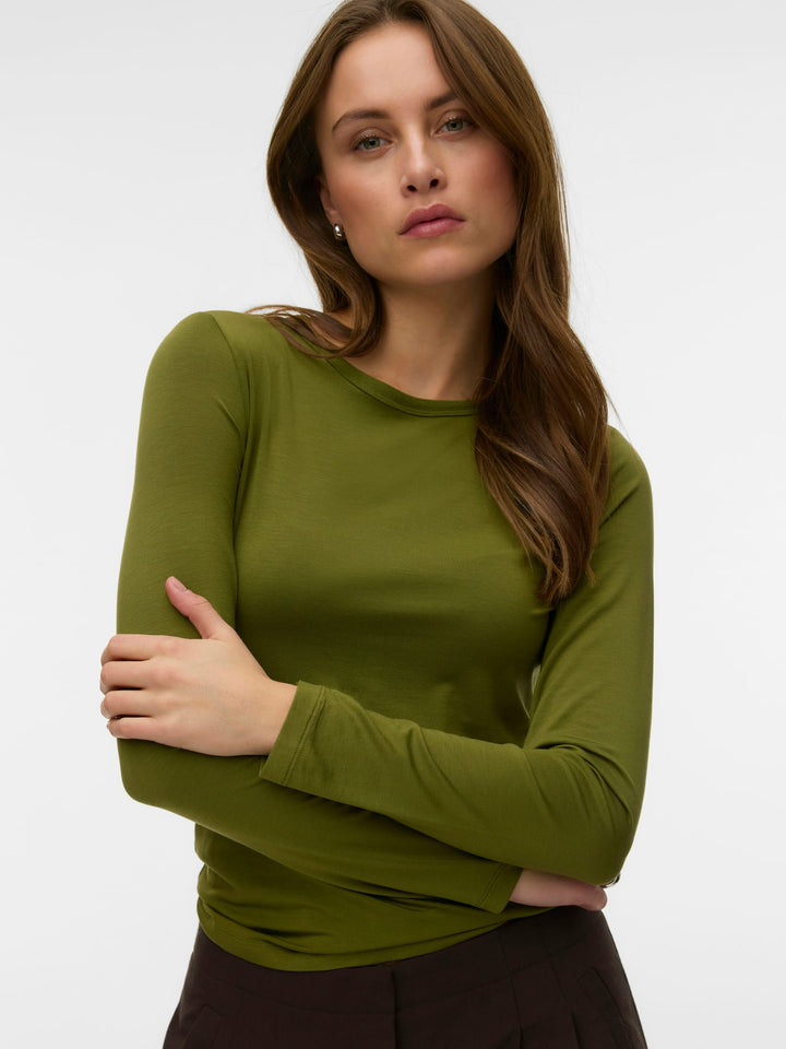 VERO MODA Ada T-shirt l/m groen – dames